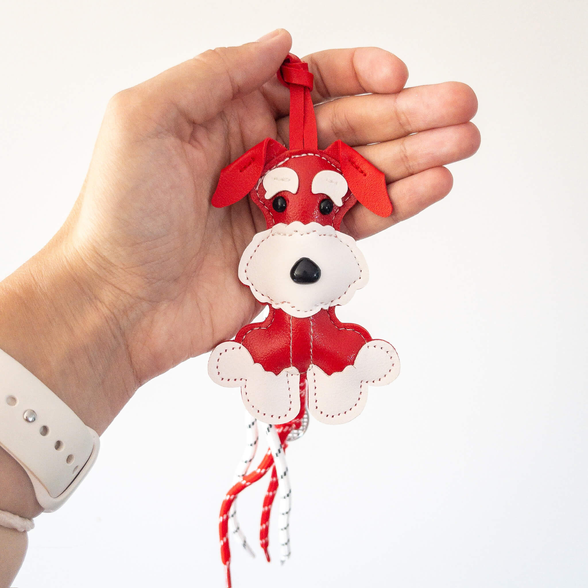 Grigri de sac Chien & Badminton - Rouge - Numette