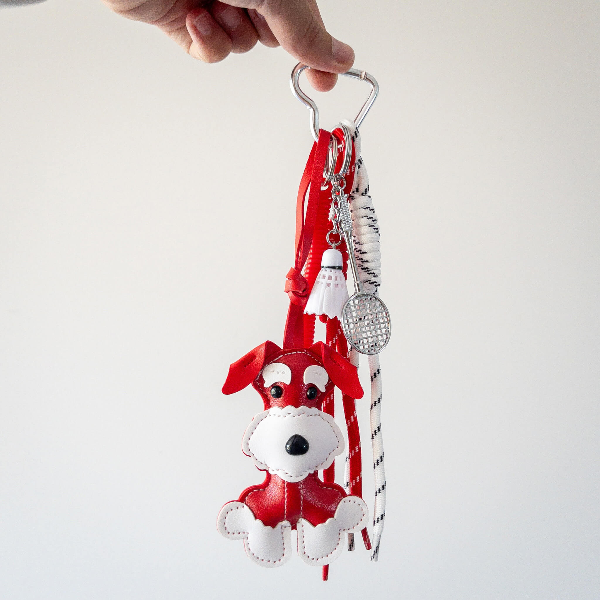 Grigri de sac Chien & Badminton - Rouge - Numette