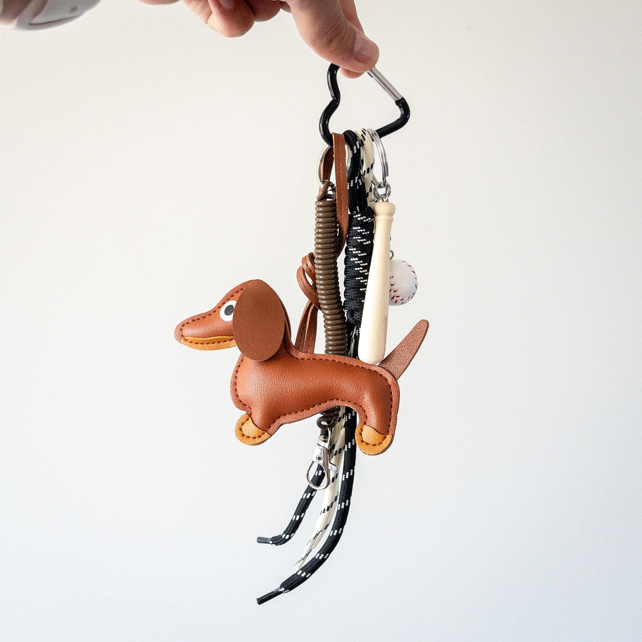 Grigri de sac Teckel & Baseball - Marron - Numette
