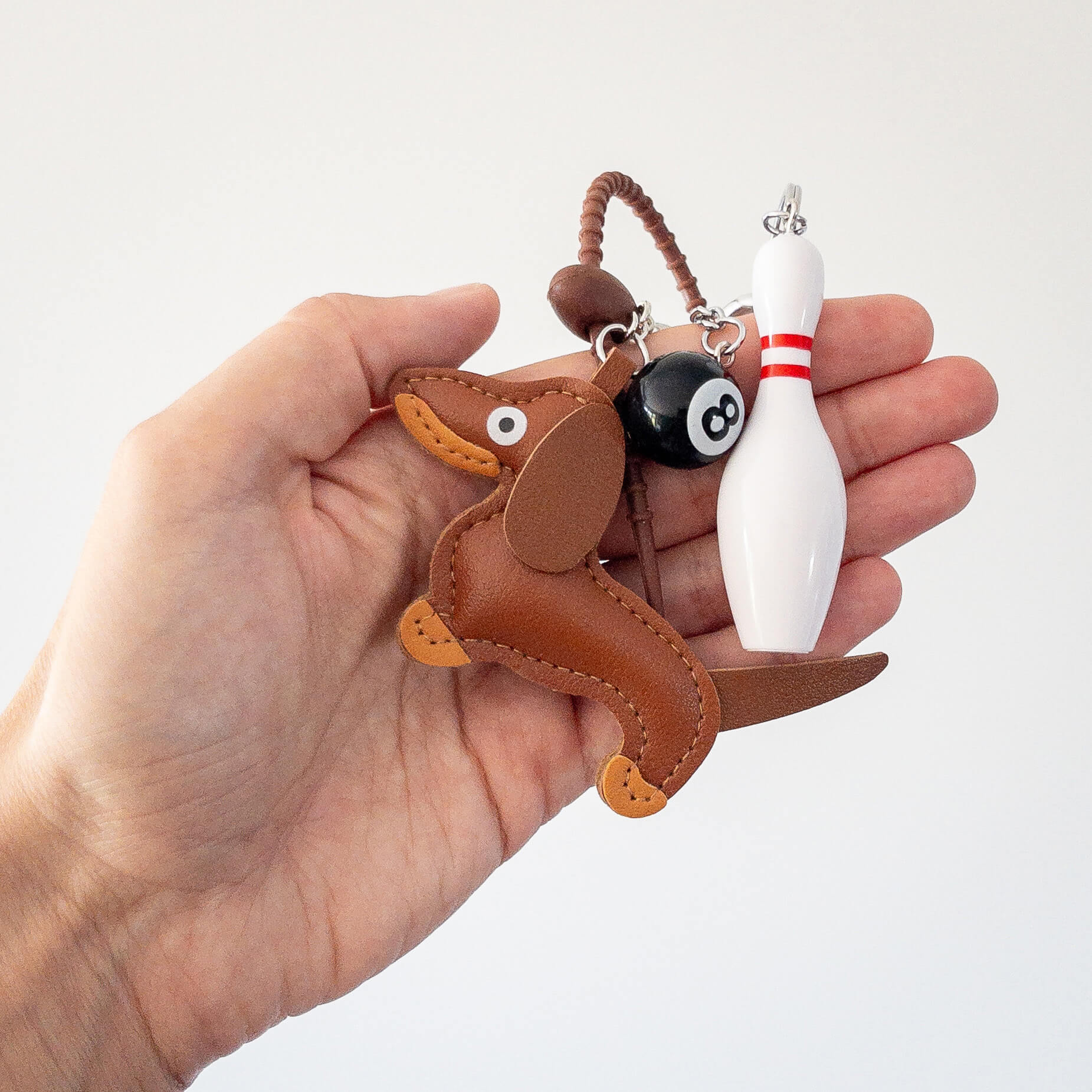 Mini Grigri de sac Teckel, Billard & Bowling - Marron - Numette