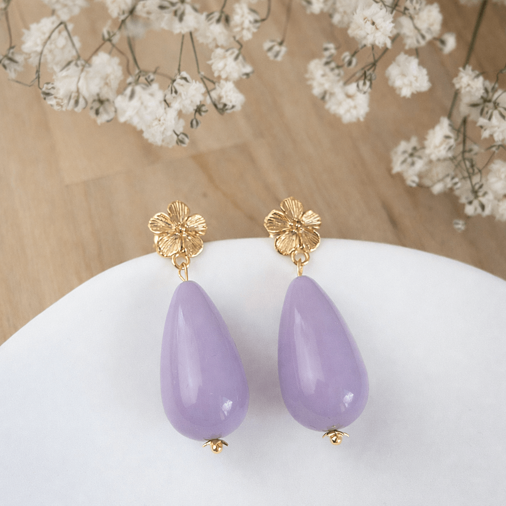 Boucles d'oreilles Capucine - Lilas