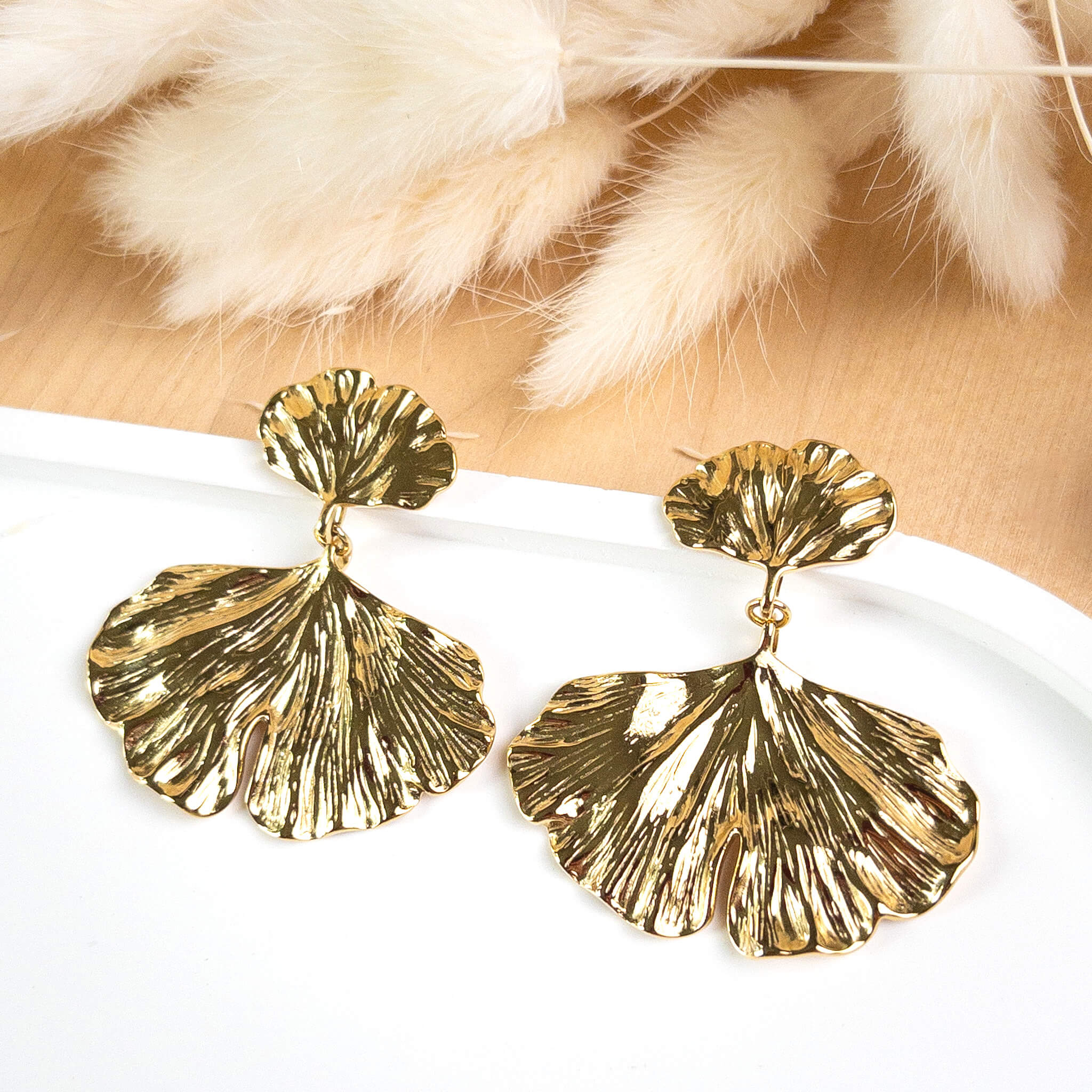 Boucles d'oreilles Ginkgo Constance
