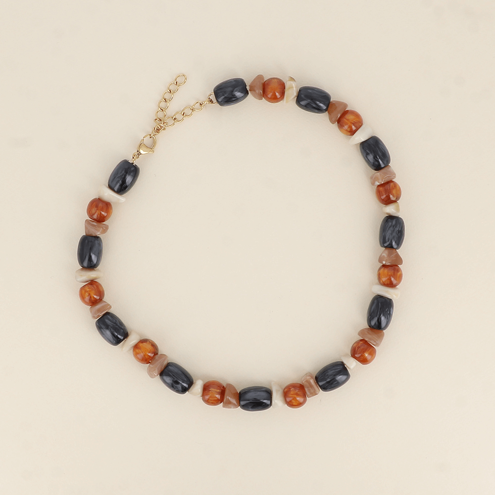 Collier en résine Elio - Noir