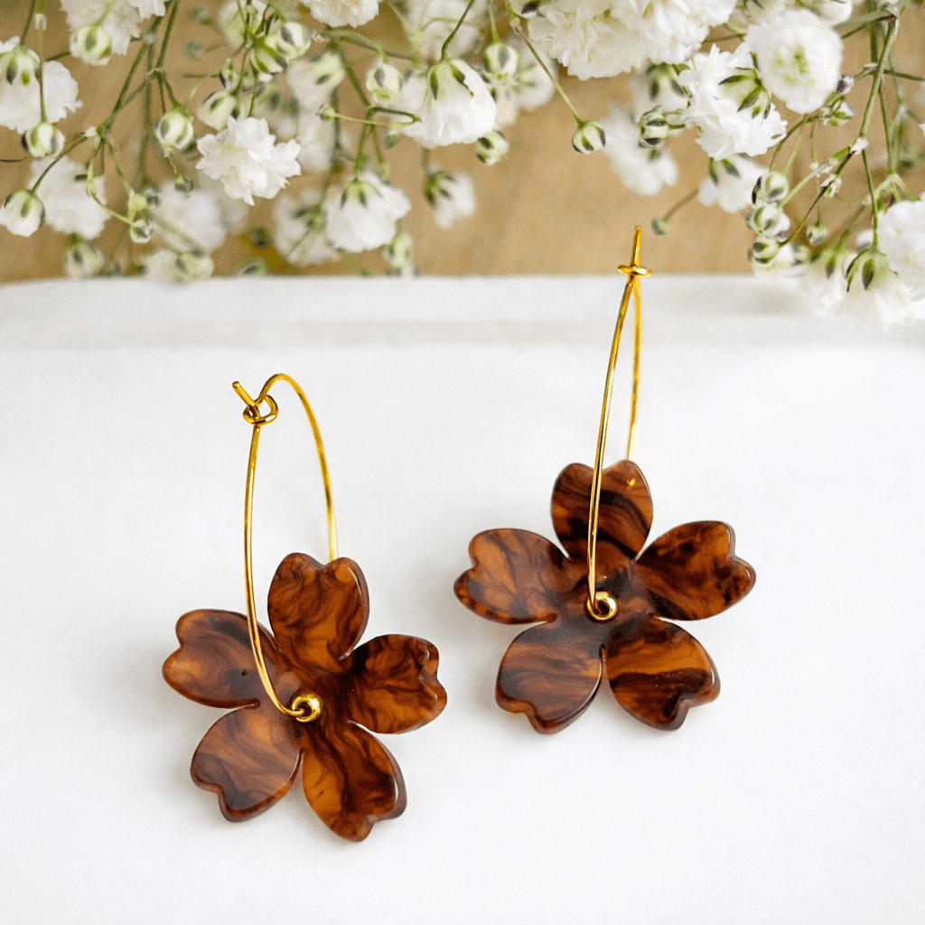 Boucles d'oreilles Rosa - Ambre