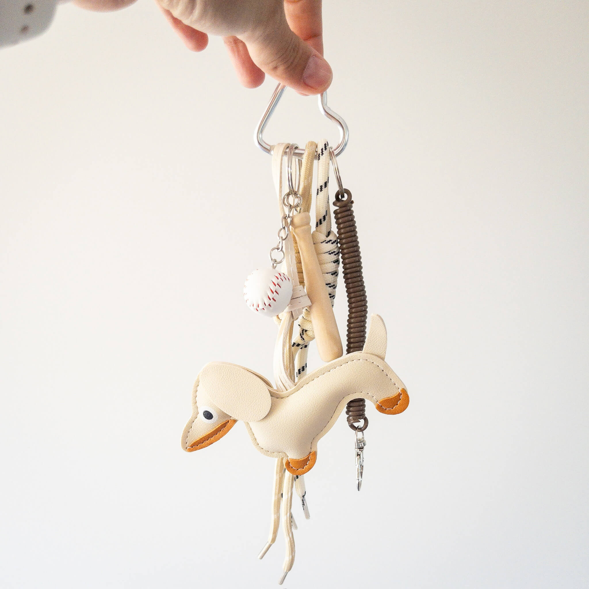 Grigri de sac Teckel & Baseball - Beige