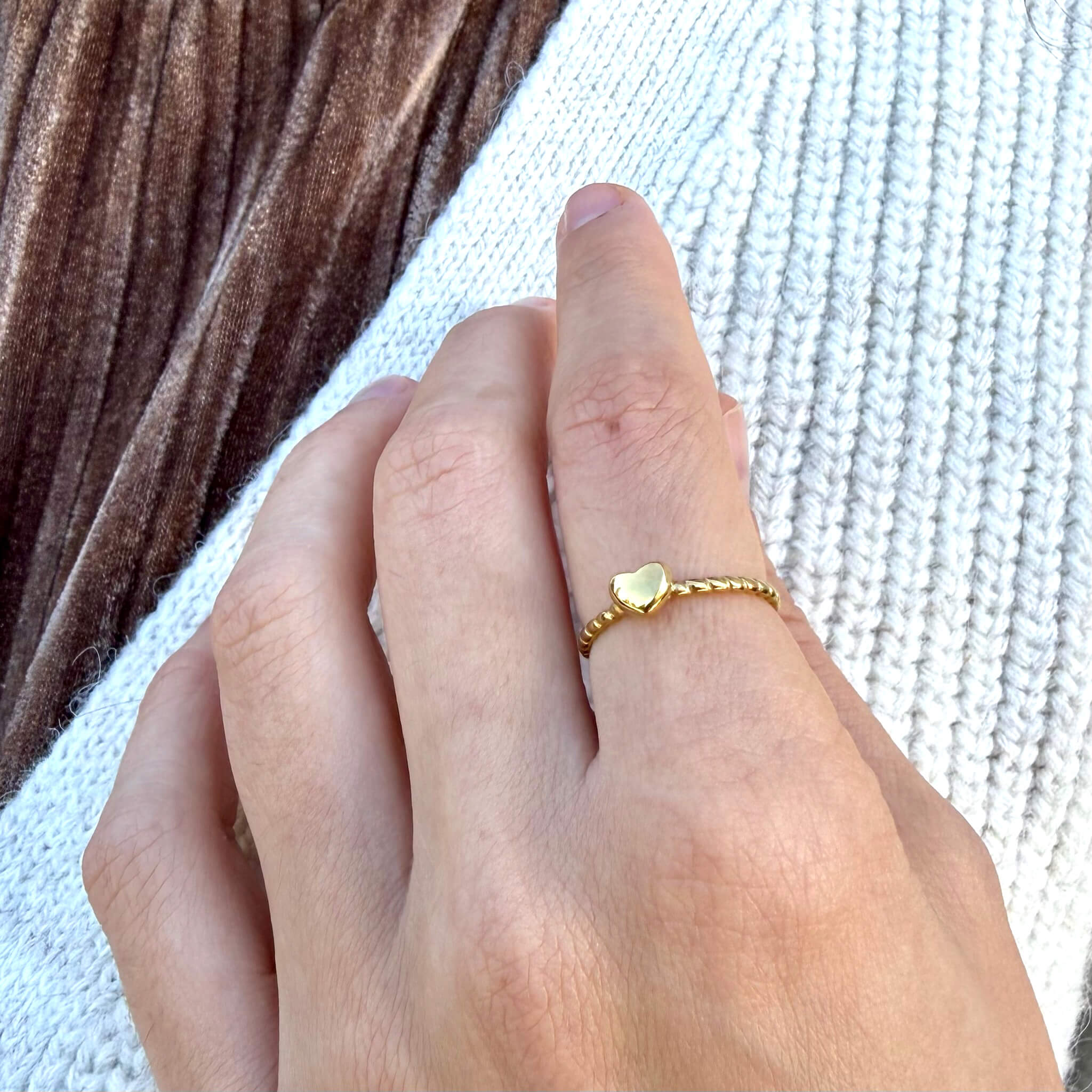 Bague fine petit coeur Louisa