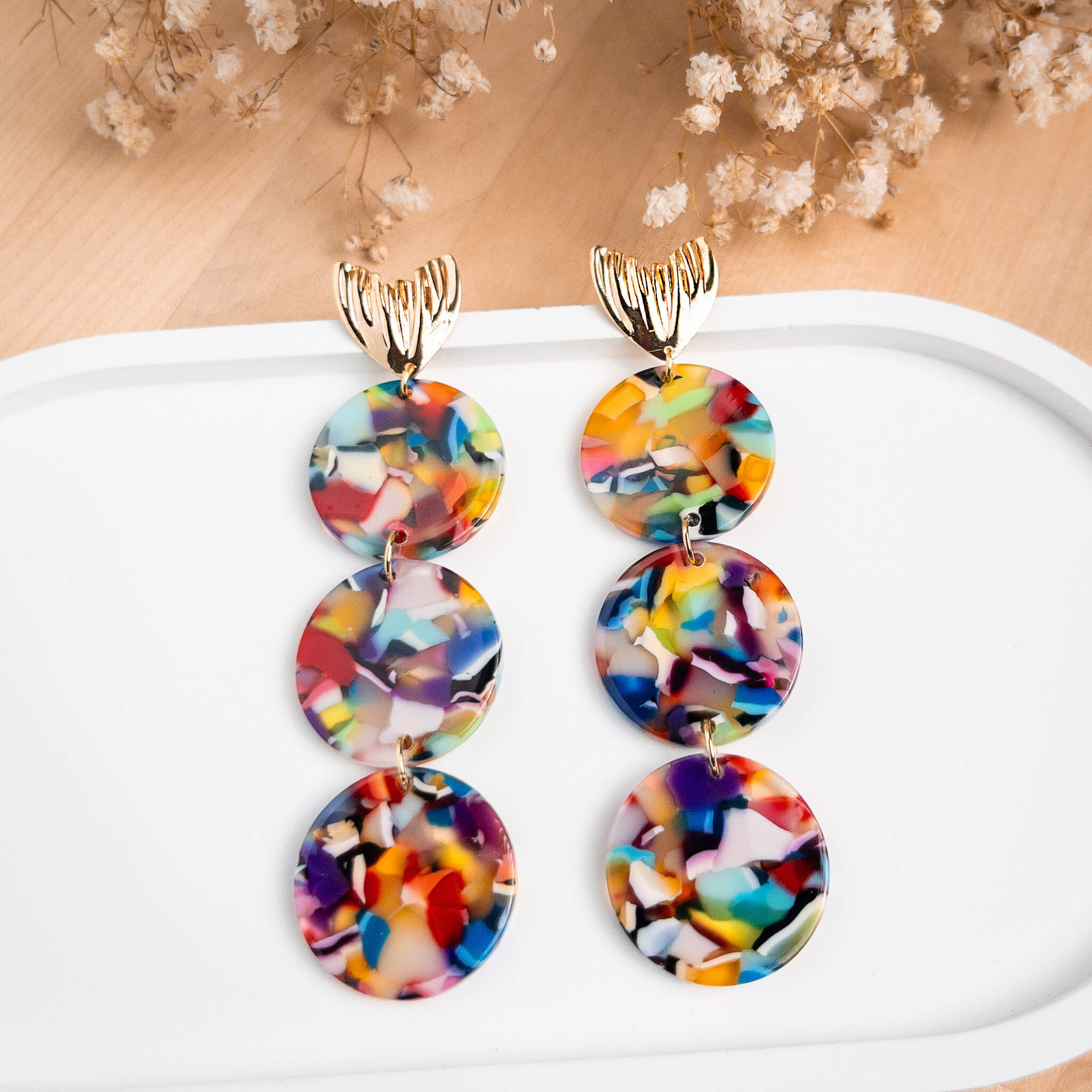 Boucles d'oreilles Arielle - Multicolore