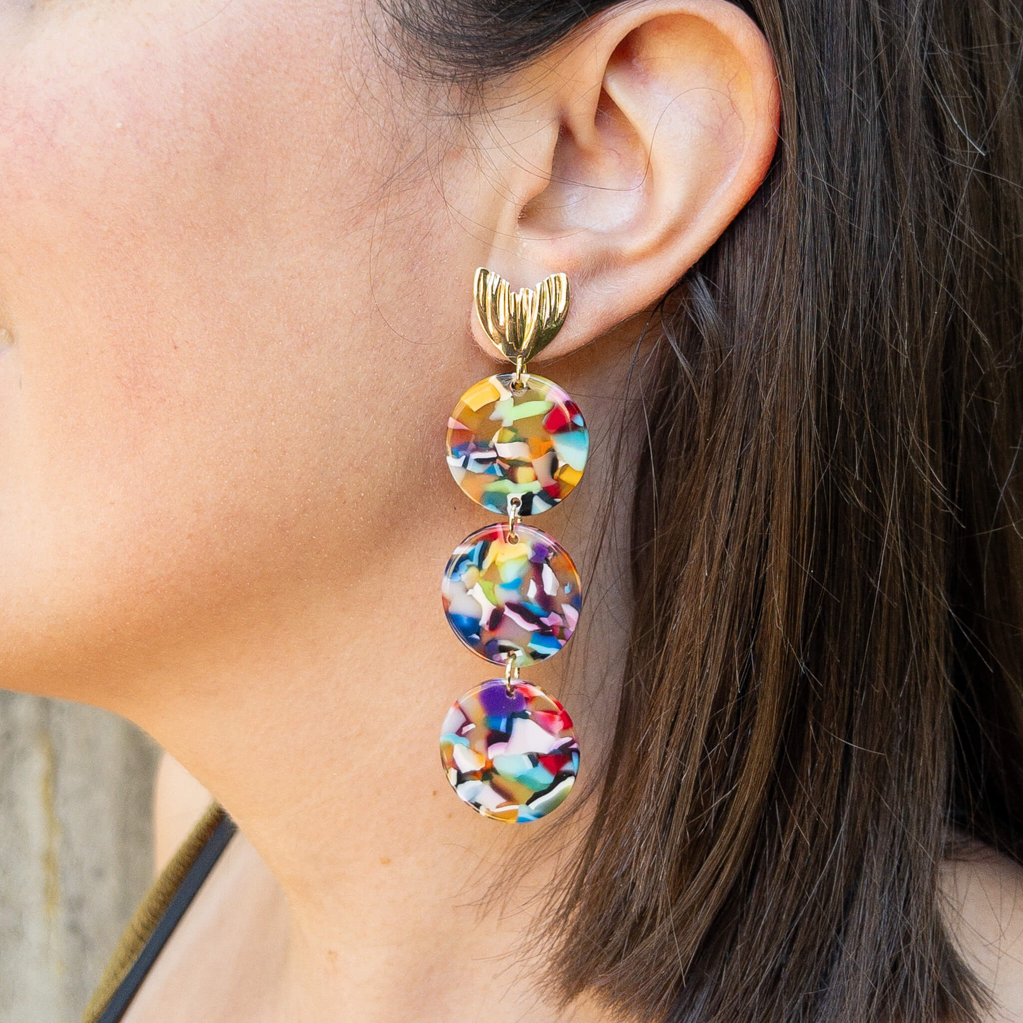 Boucles d'oreilles Arielle - Multicolore