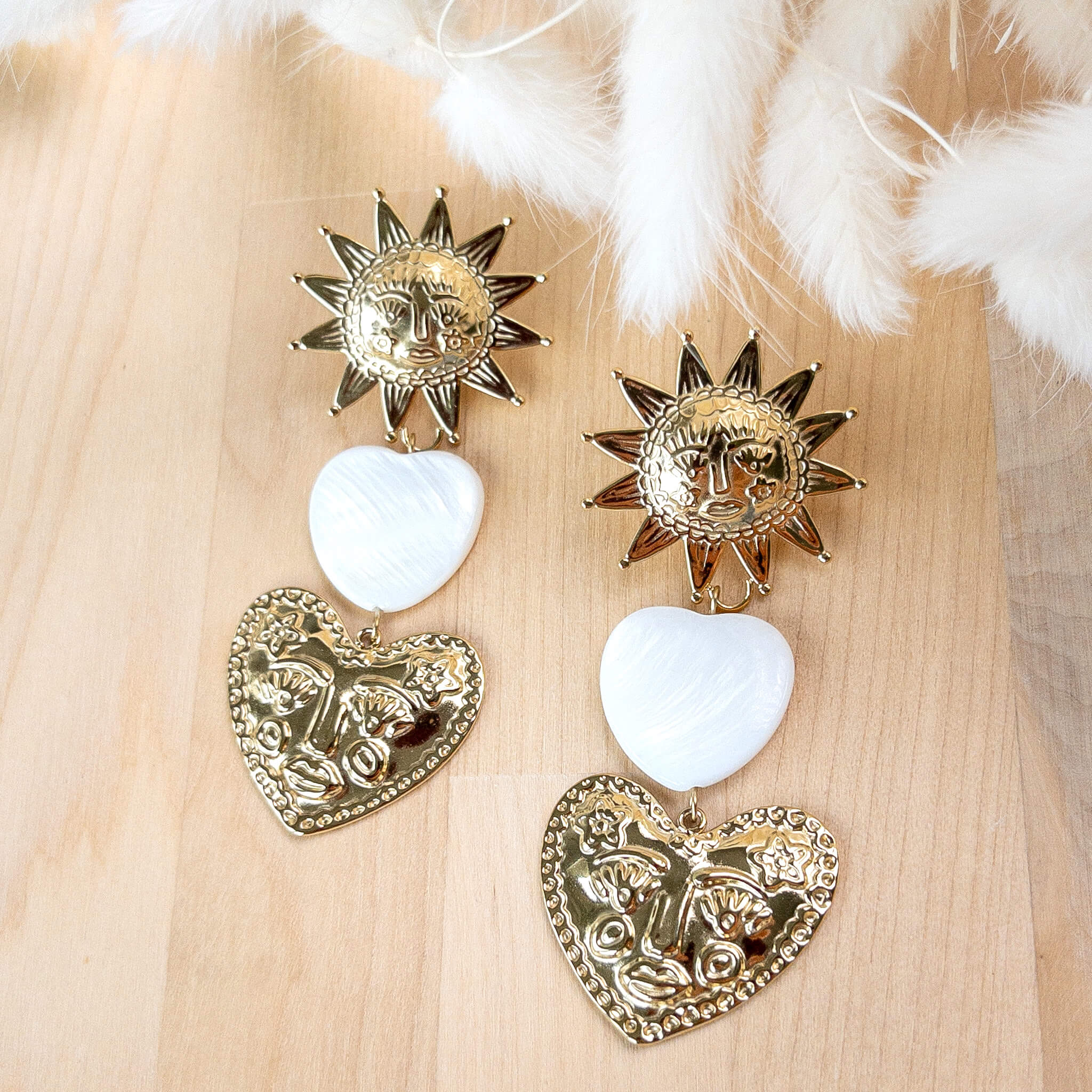 Boucles d'oreilles en nacre Eléonore