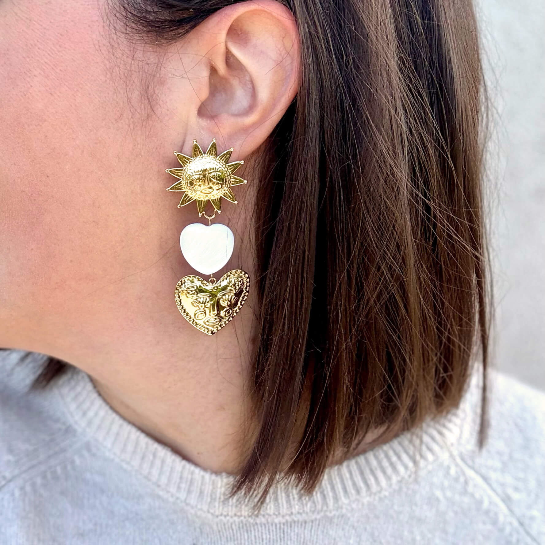 Boucles d'oreilles en nacre Eléonore
