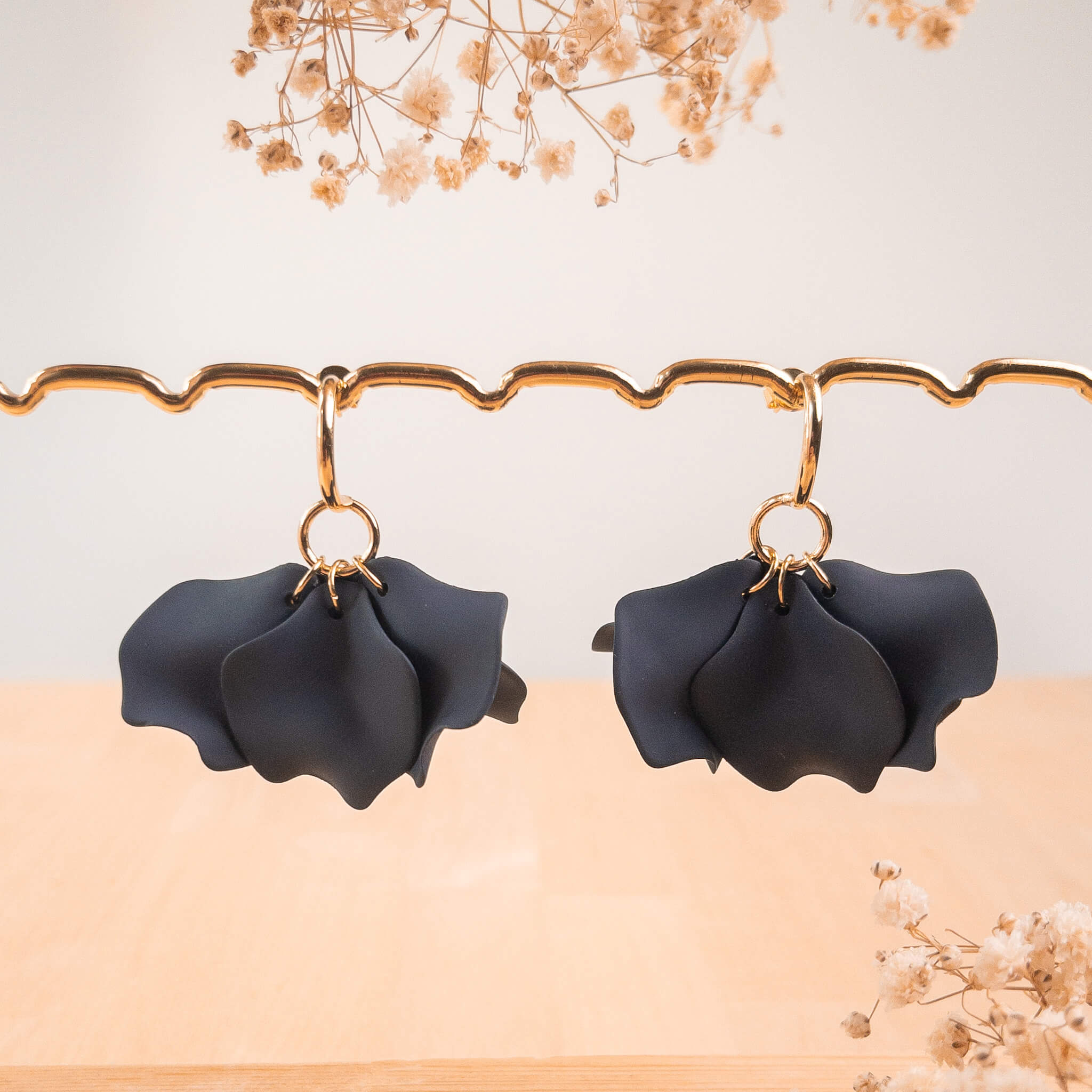 Boucles d'oreilles Elora - Bleu nuit