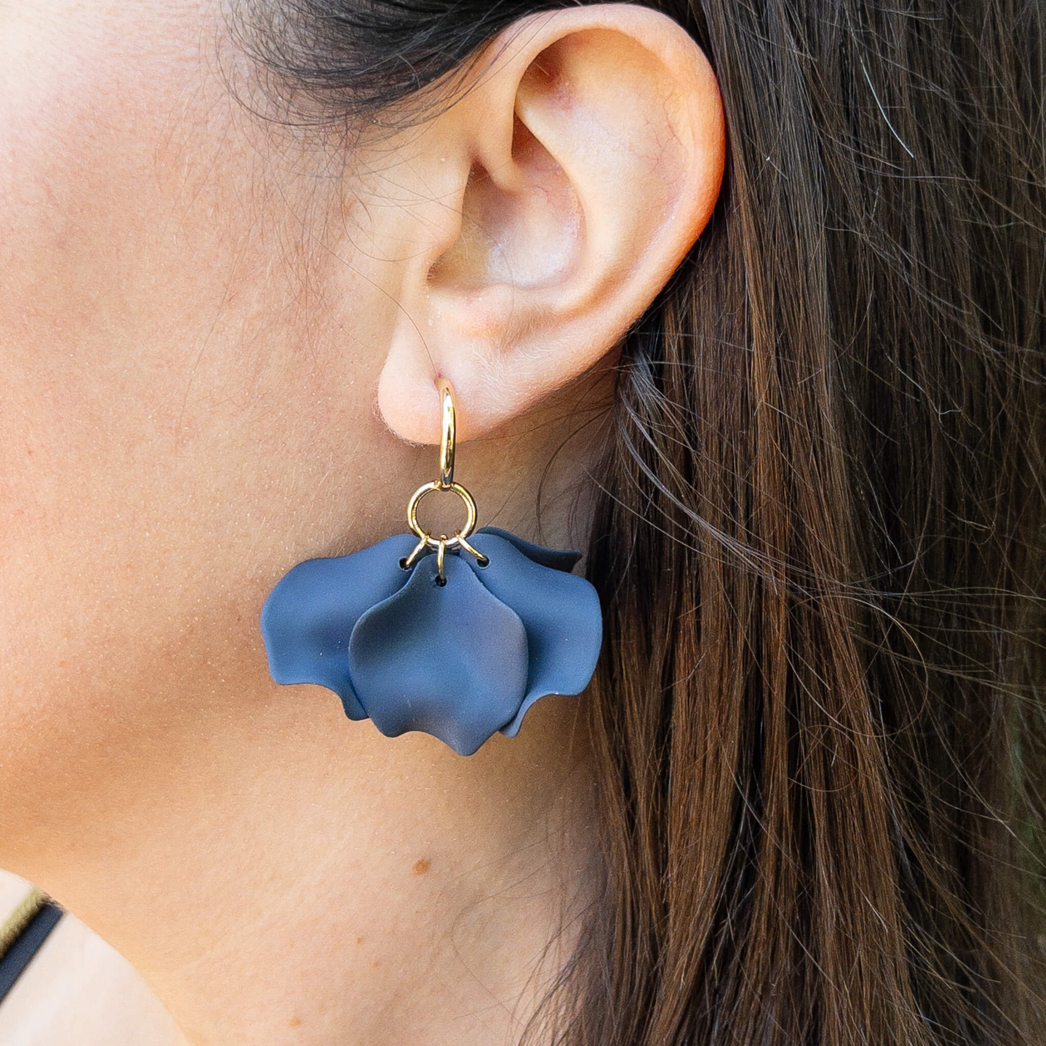 Boucles d'oreilles Elora - Bleu nuit