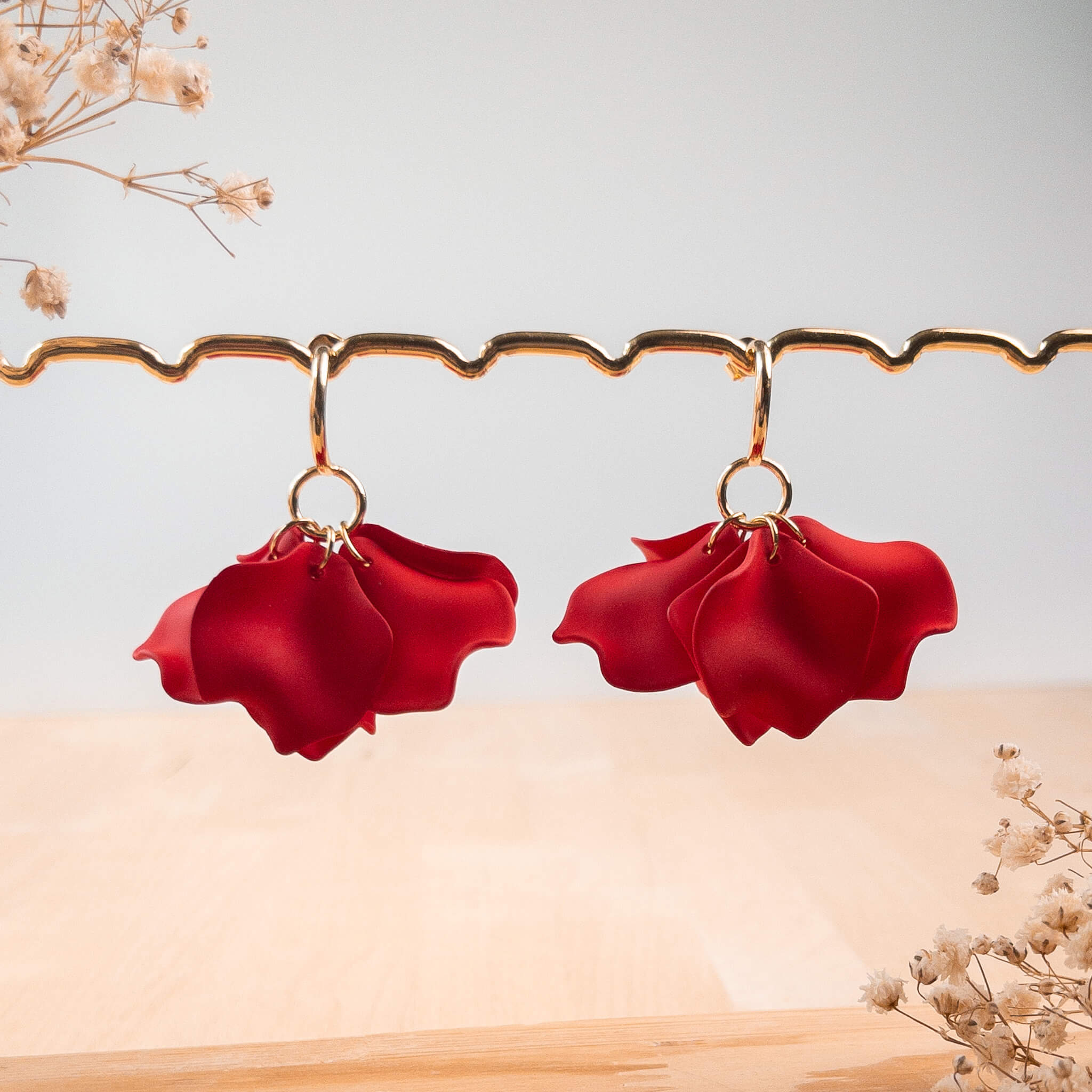 Boucles d'oreilles Elora - Coquelicot