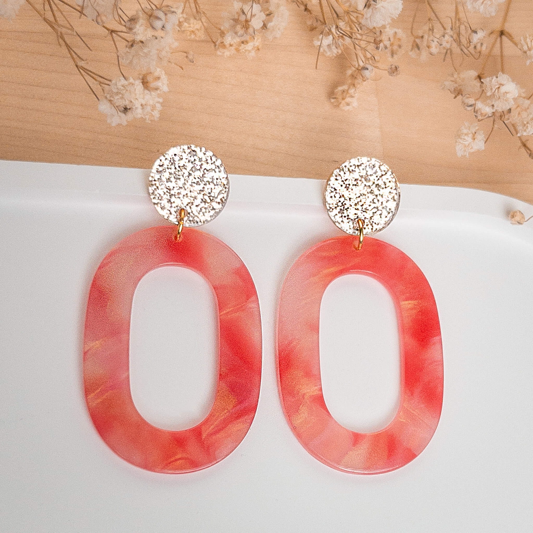 Boucles d'oreilles Liv - Rose & Doré