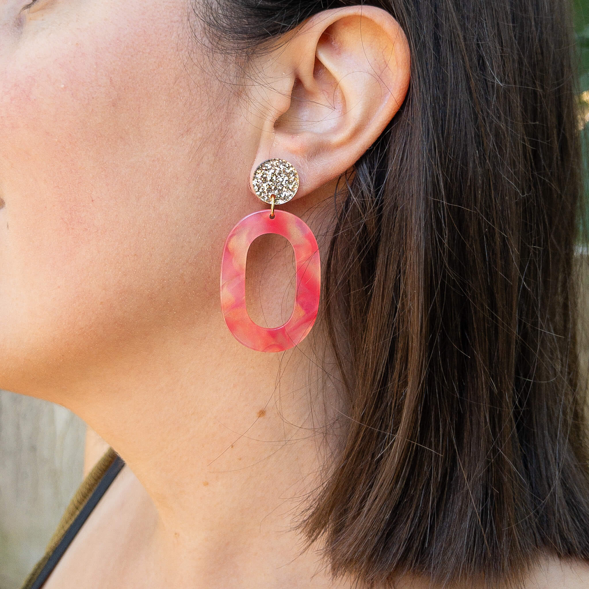 Boucles d'oreilles Liv - Rose & Doré
