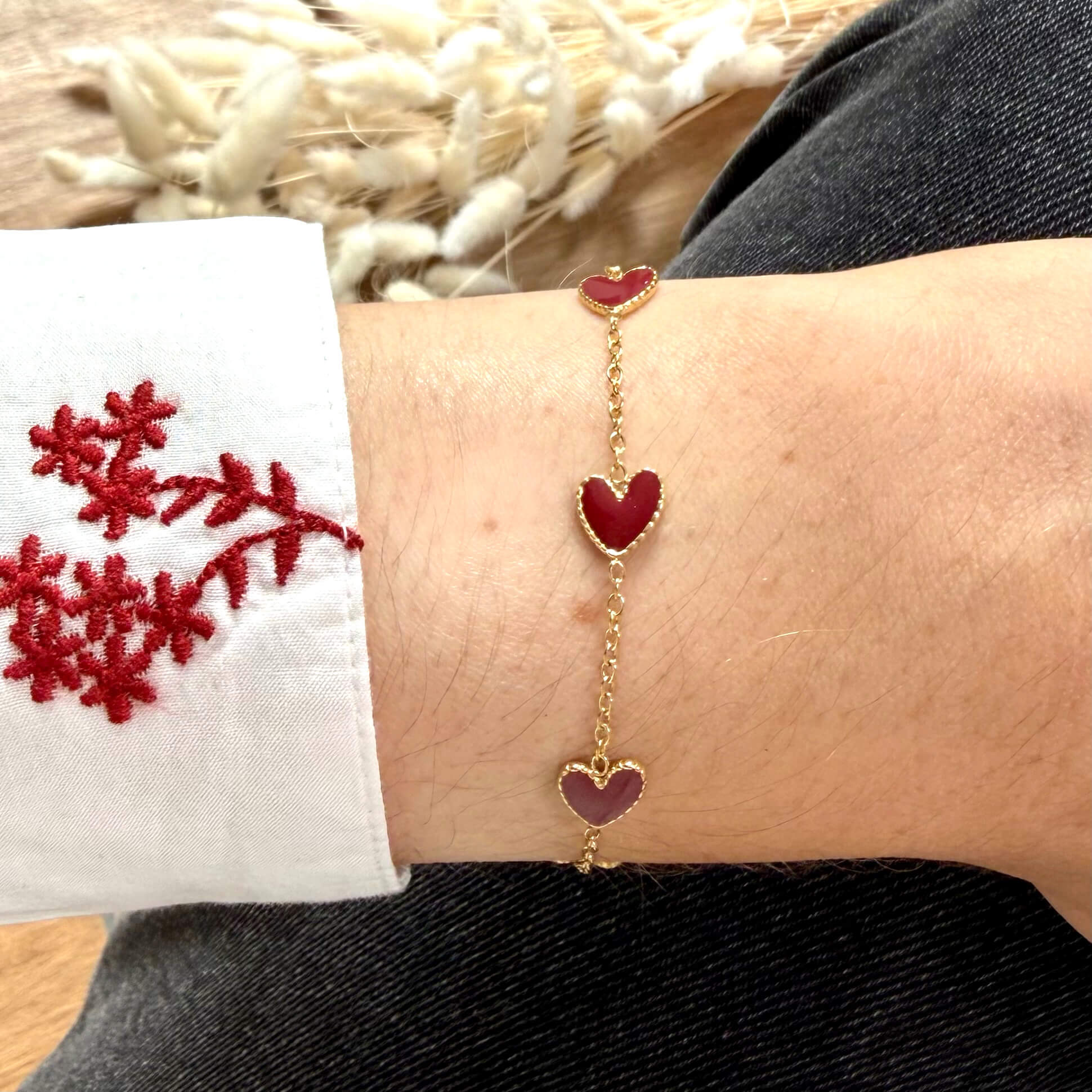Bracelet coeurs Abel - Bordeaux
