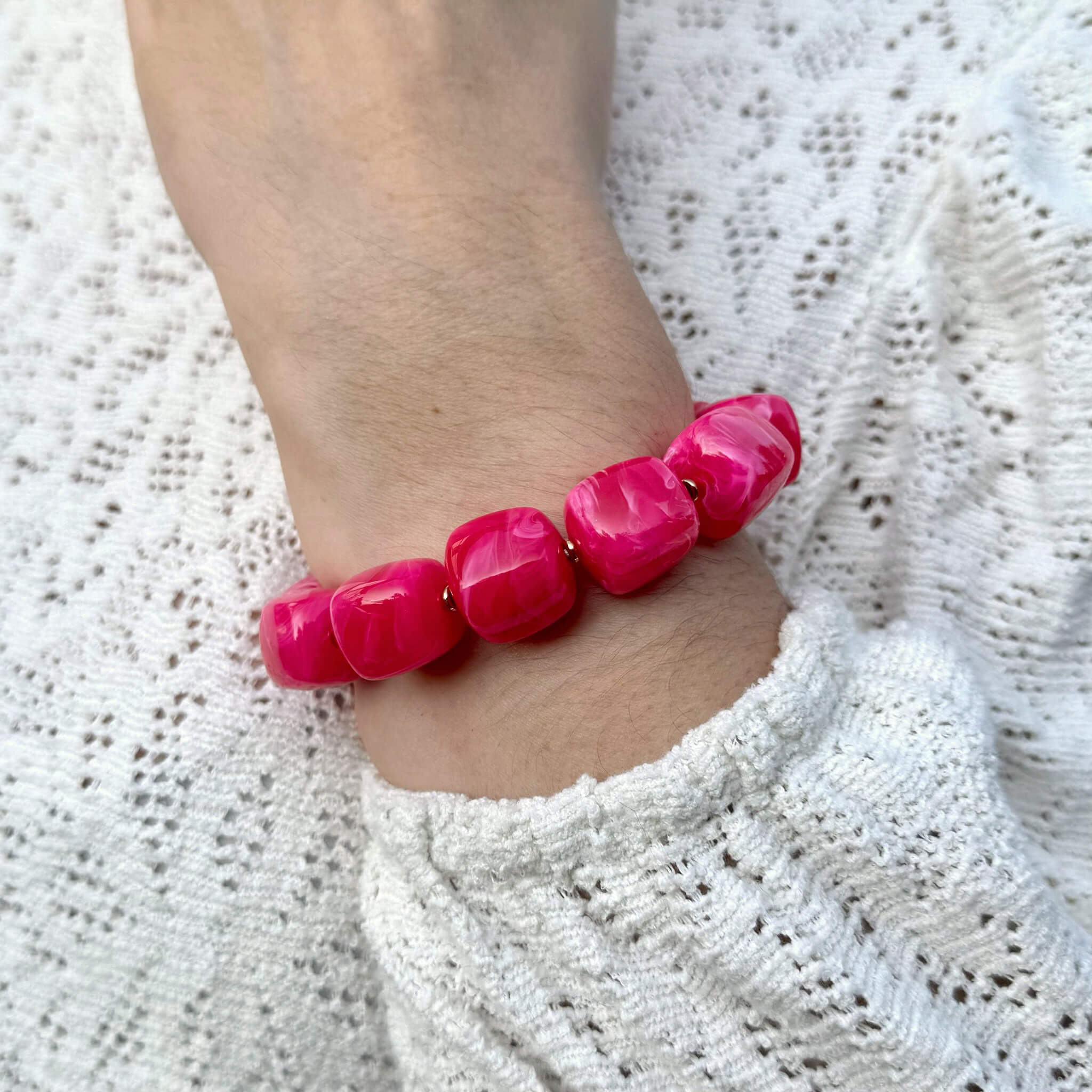 Bracelet élastique Néroli - Fuchsia