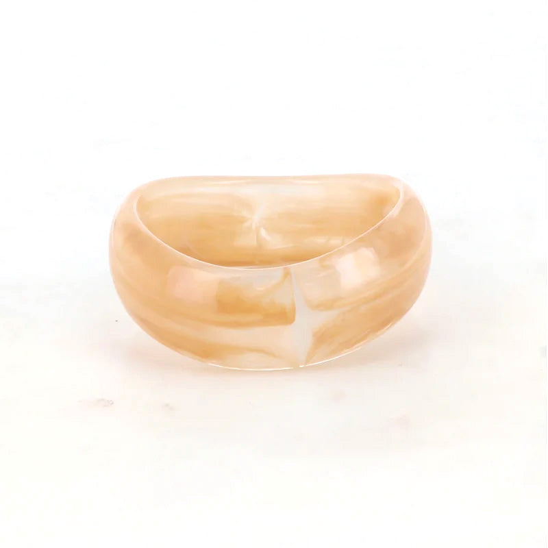 Jonc ondulé en résine Jasmin - Beige