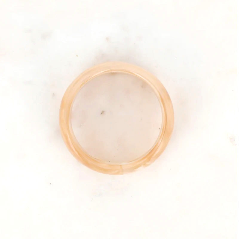 Jonc ondulé en résine Jasmin - Beige