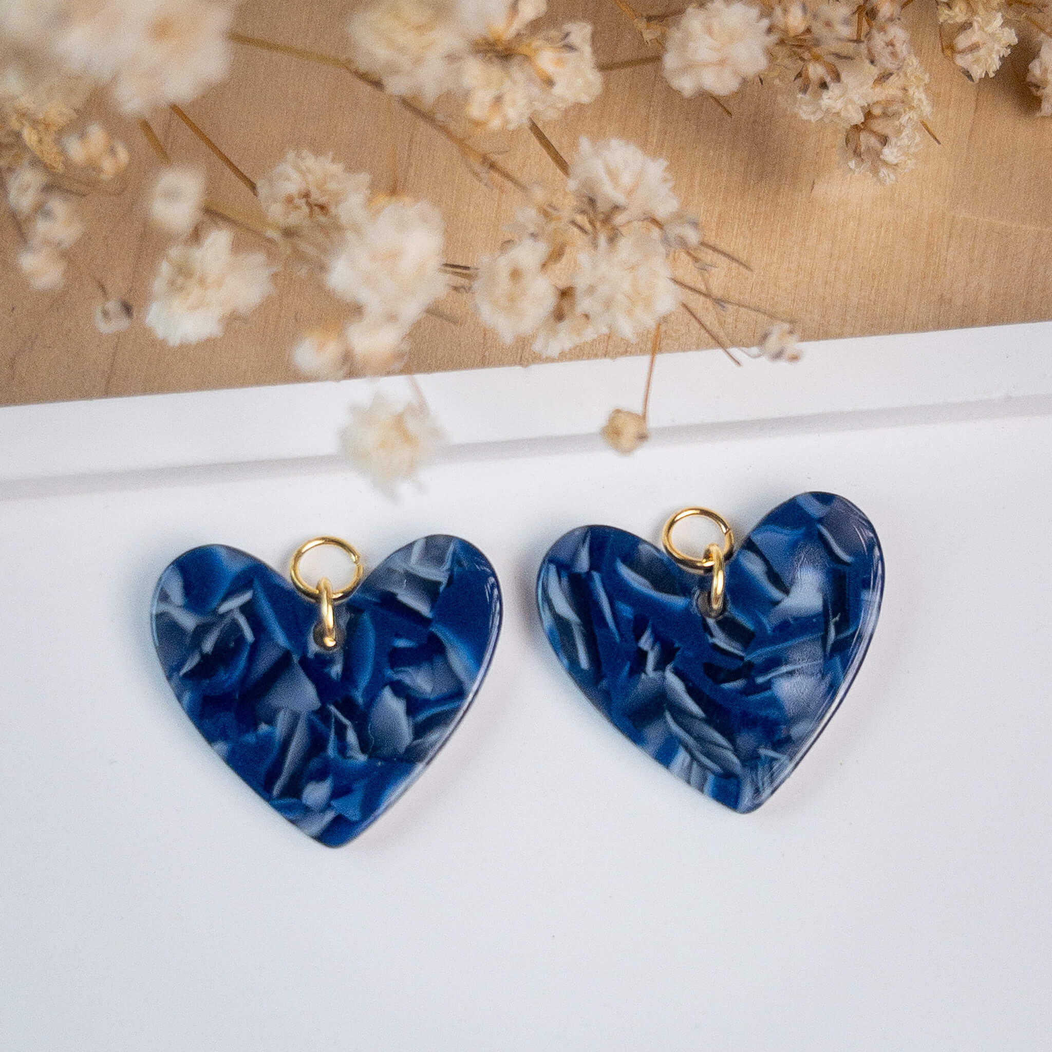 Breloques Coeur Florentine - Bleu