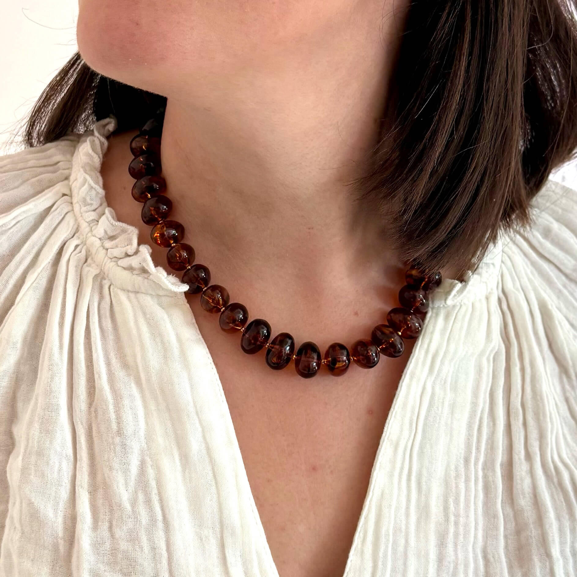 Collier coeur amovible Love - Ambre