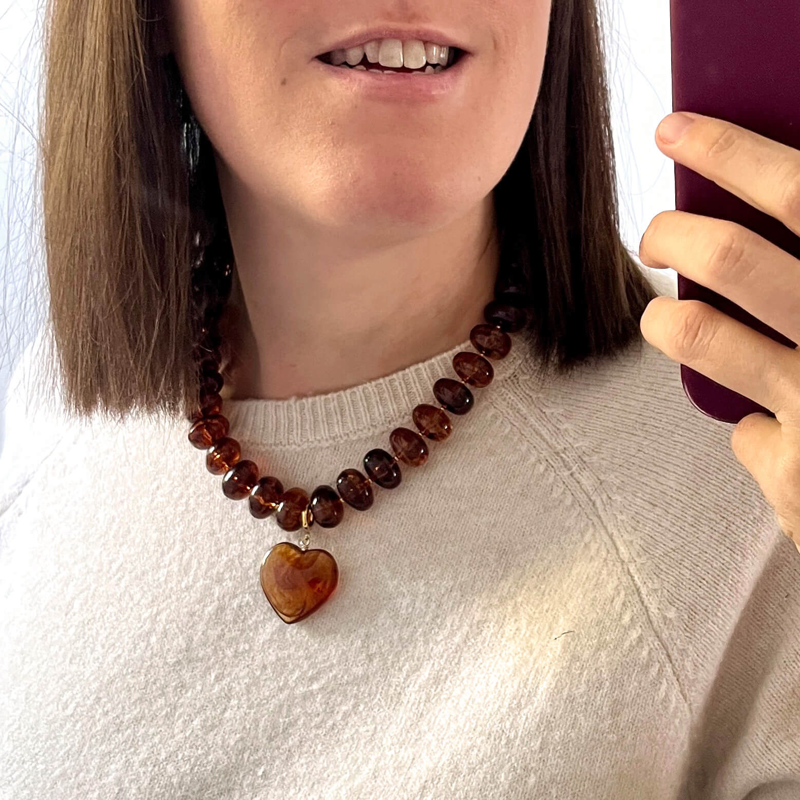 Collier Love - Ambre
