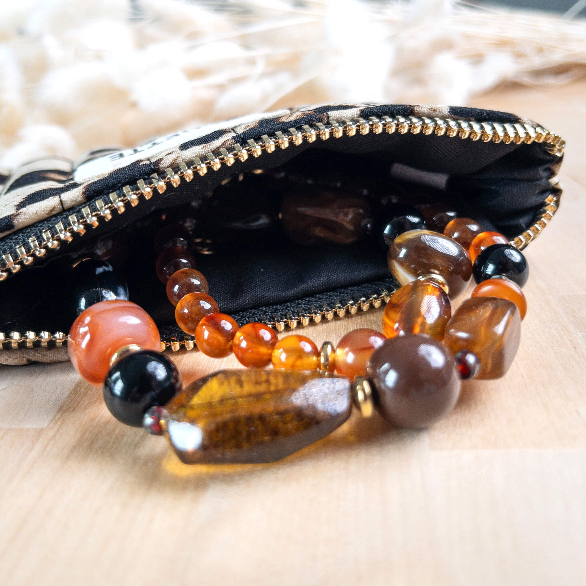Pochette à bijoux Imprimé Léopard "Bichette"