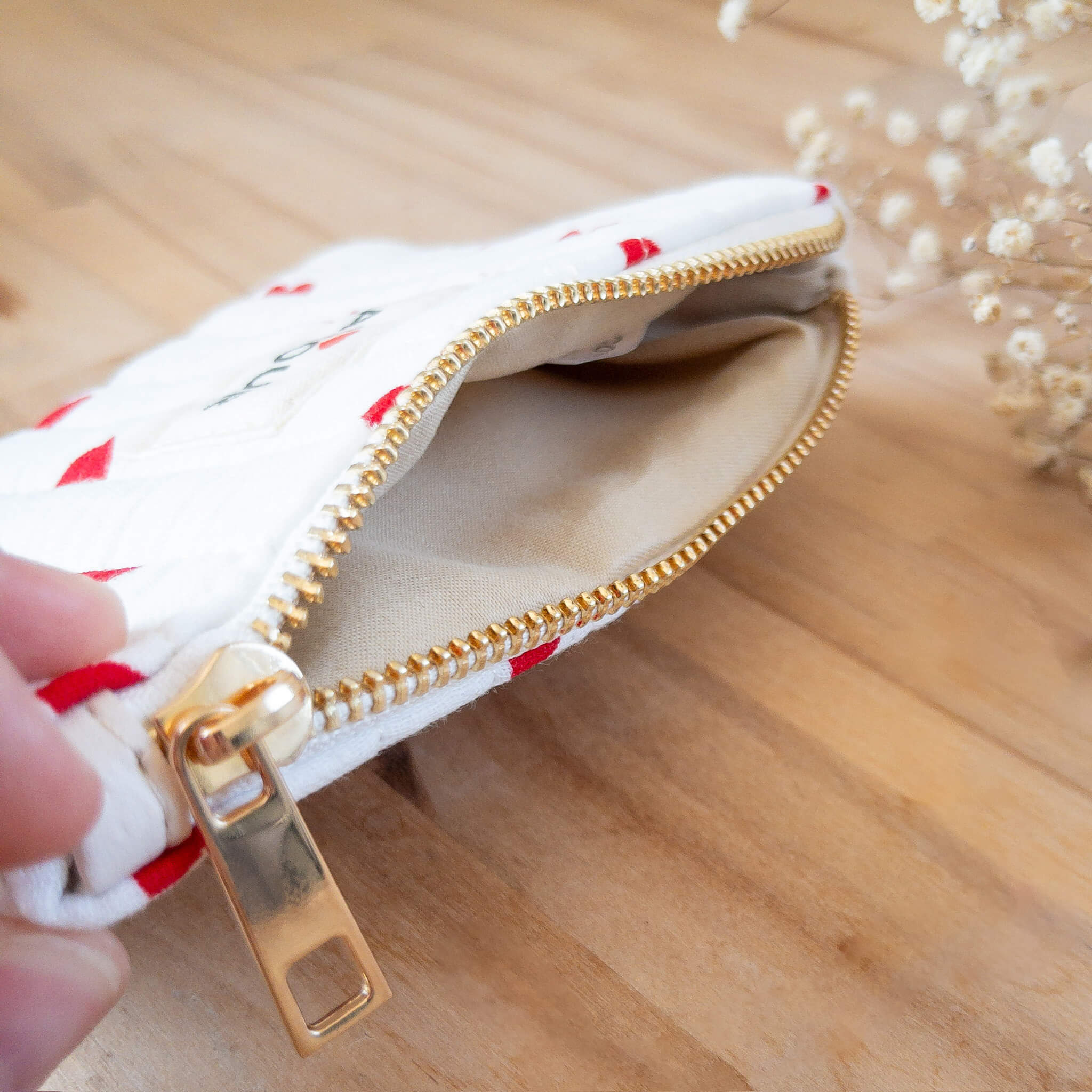 Pochette à bijoux Coeurs Rouges "Amour" - Numette