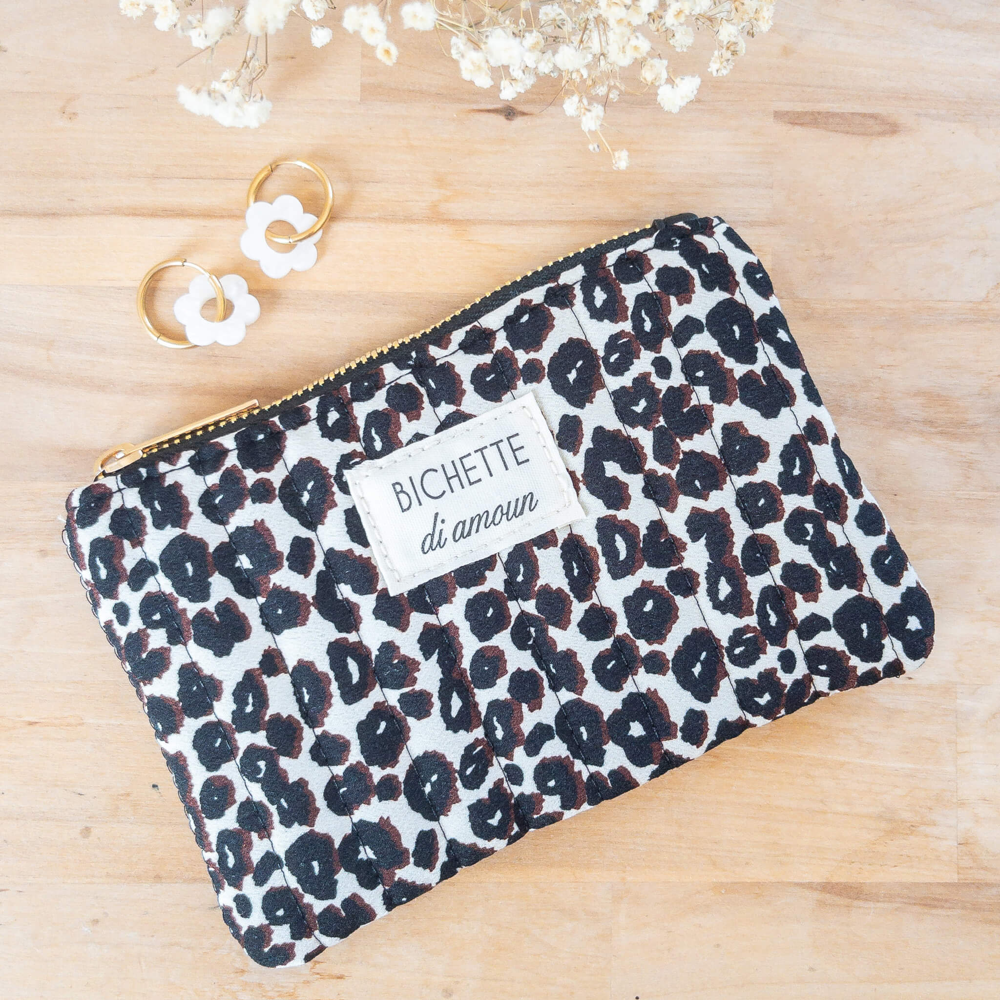 Pochette à bijoux Imprimé Léopard "Bichette di amoun" - Numette