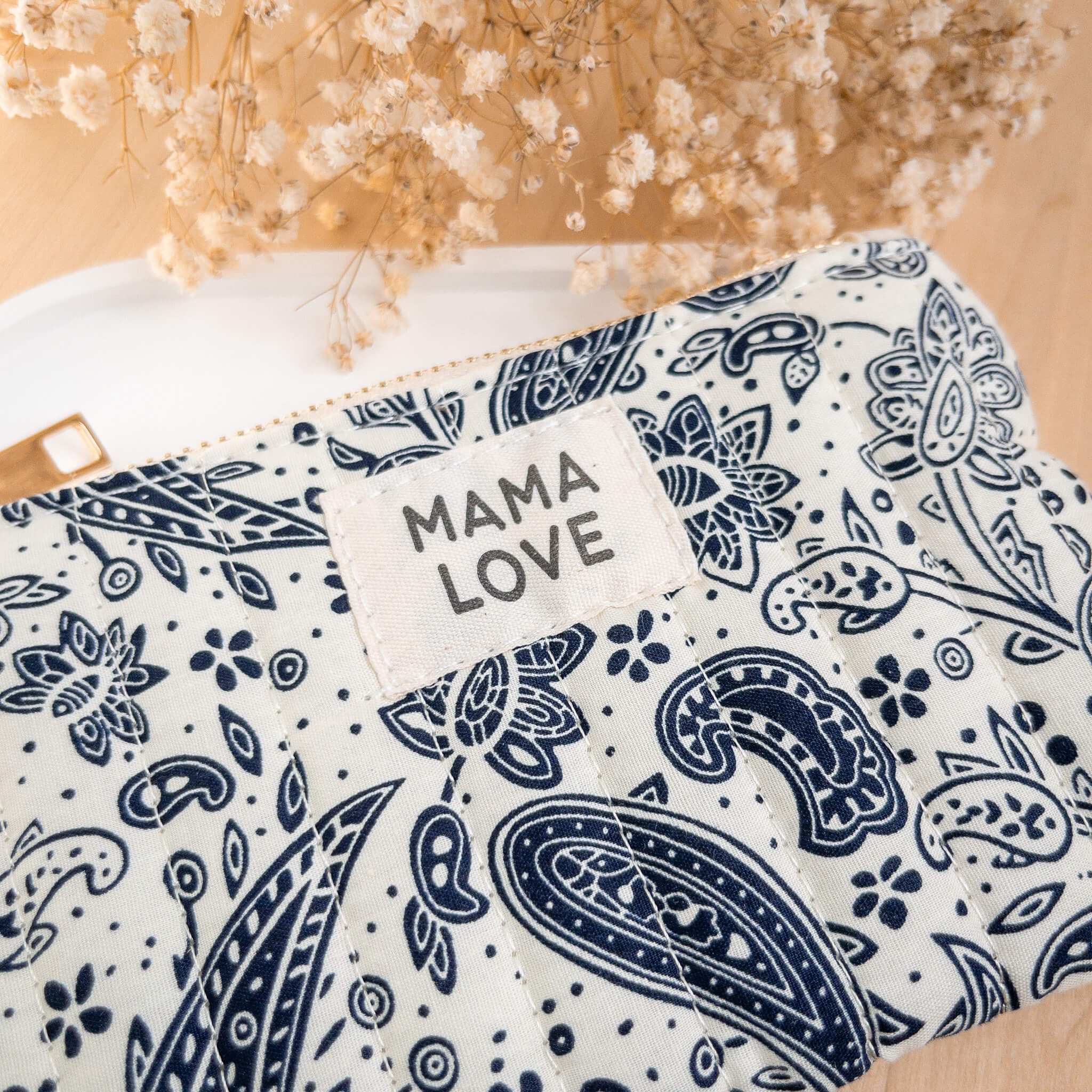 Pochette à bijoux - motif cachemire - Blanc - Numette