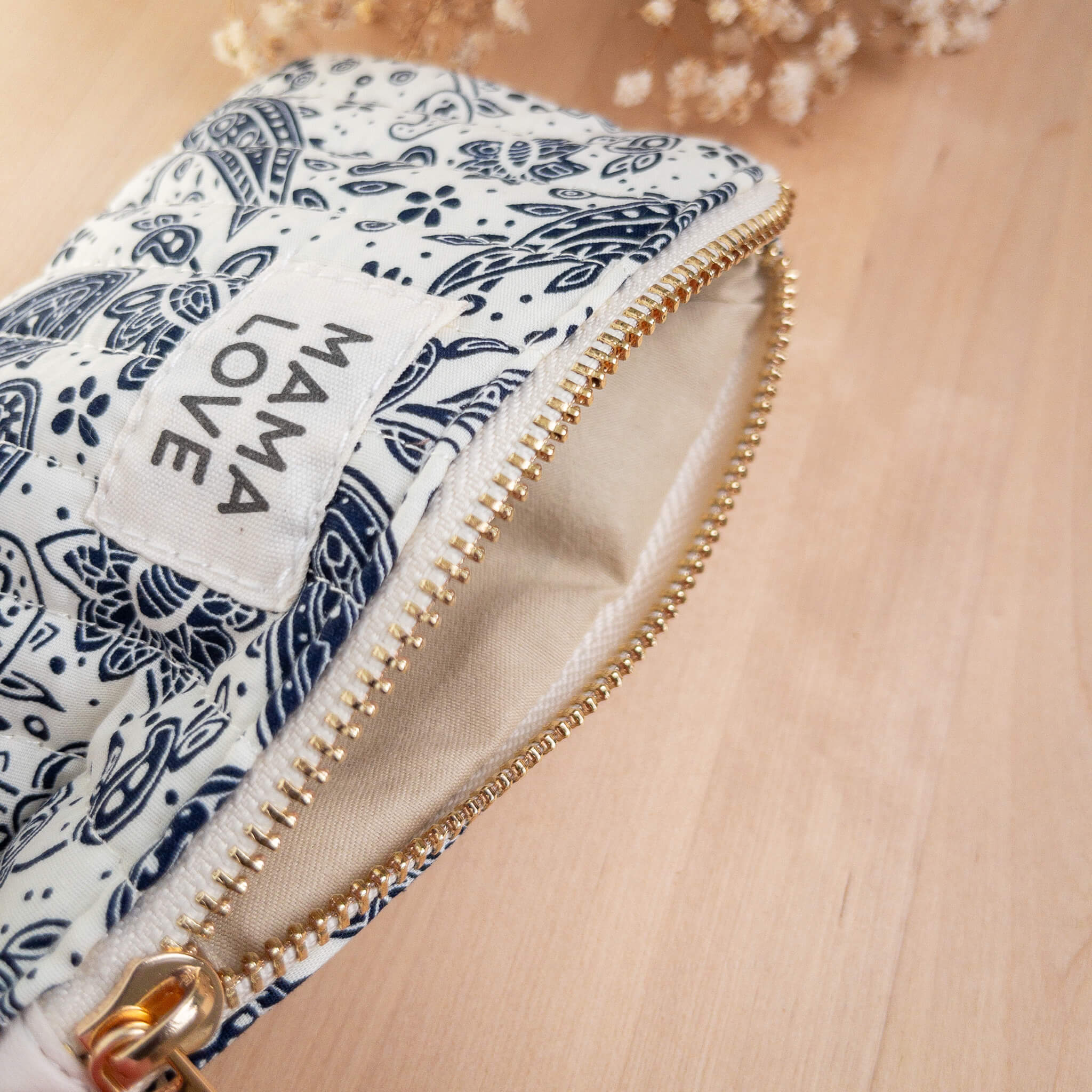 Pochette à bijoux - motif cachemire - Blanc - Numette