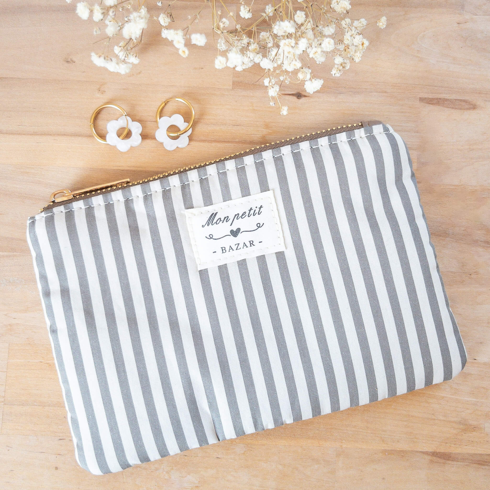 Pochette à bijoux Rayures "Mon petit bazar" - Numette