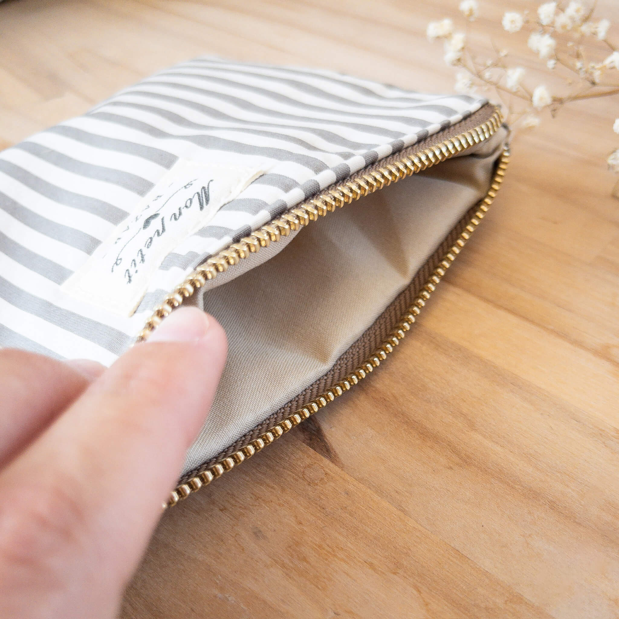 Pochette à bijoux Rayures "Mon petit bazar" - Numette